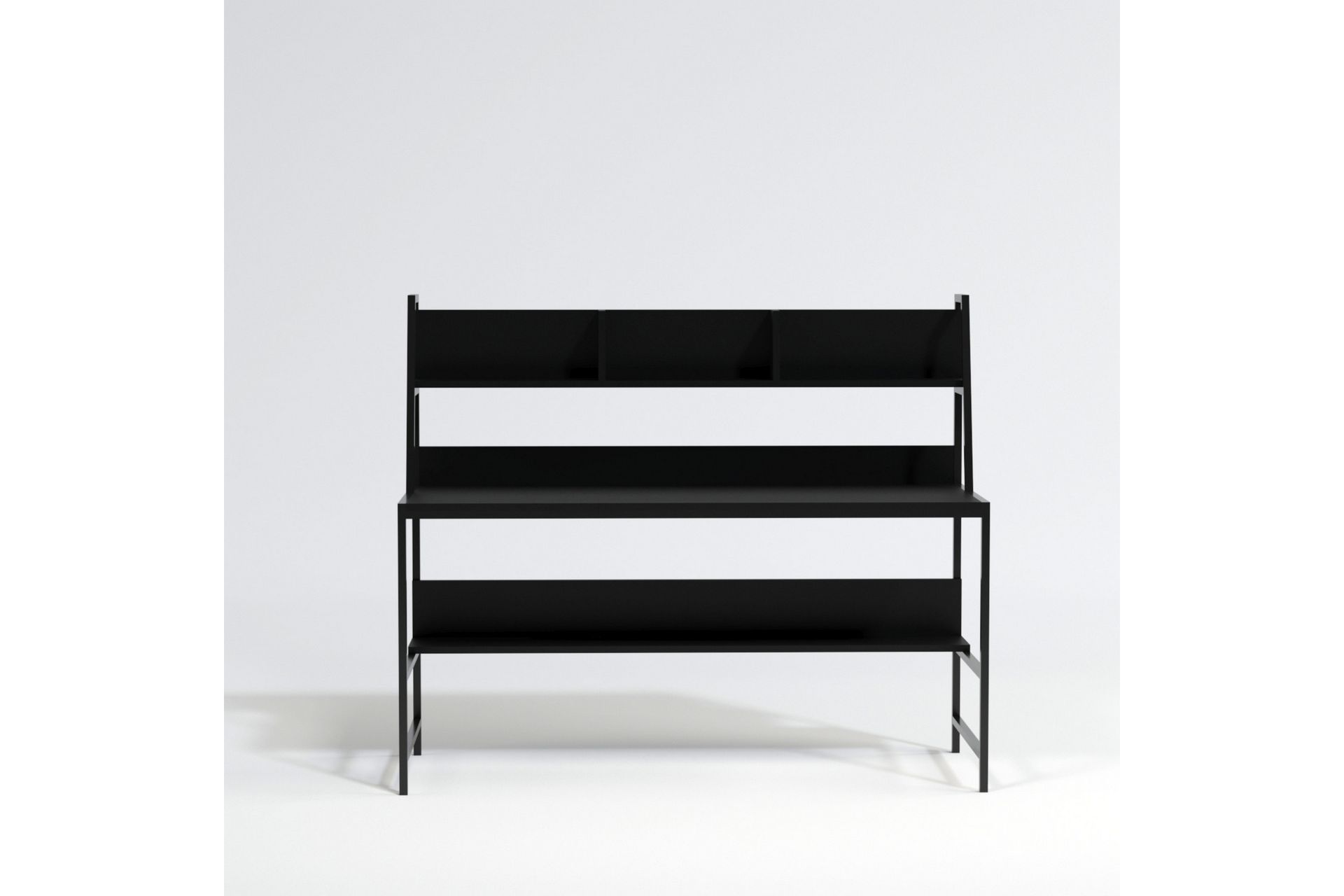 Kalldrun Skrivebord 140 cm med Oppbevaringshyller - Svart - Møbler - Bord - Kontorbord - Skrivebord