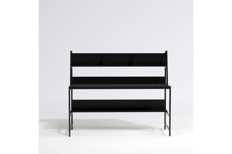 Kalldrun Skrivebord 140 cm med Oppbevaringshyller - Svart - Møbler - Bord - Kontorbord - Skrivebord