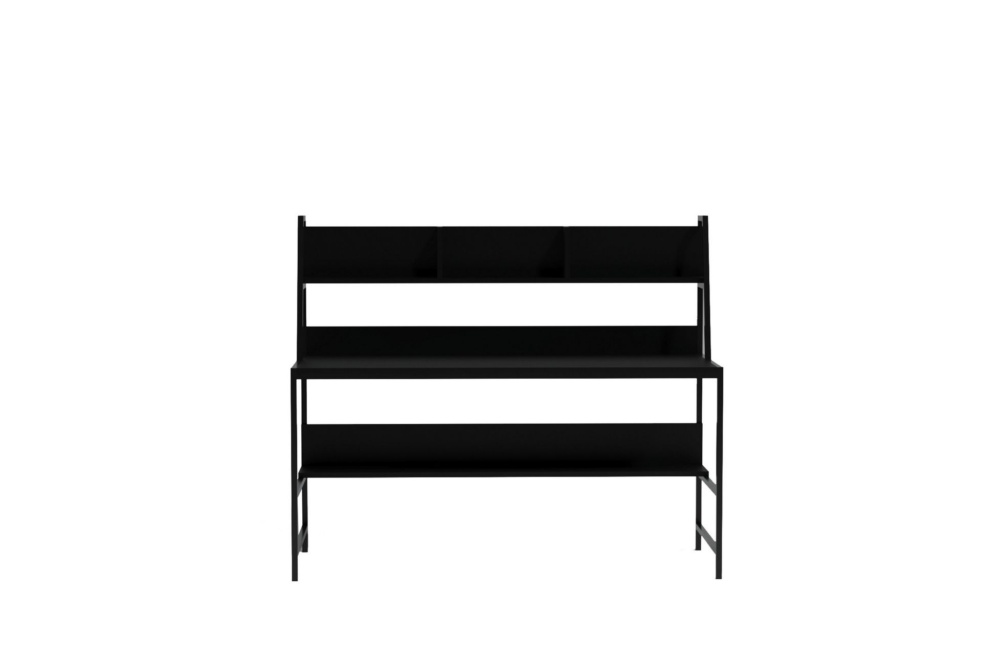 Kalldrun Skrivebord 140 cm med Oppbevaringshyller - Svart - Møbler - Bord - Kontorbord - Skrivebord