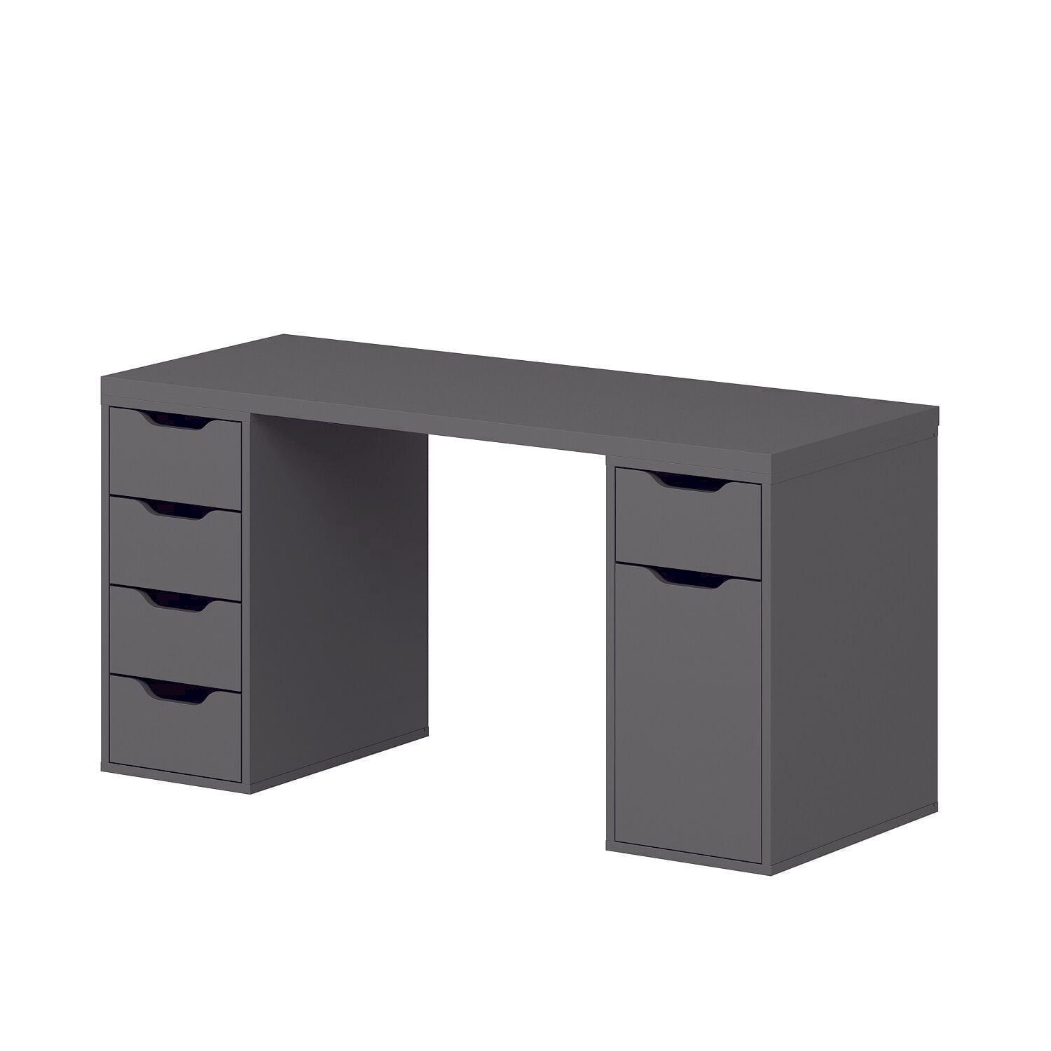 Skrivebord Kalune Design Alen 150 cm (150 x 75 x 60 cm) Antrasitt 5 skuffer - Antrasitt