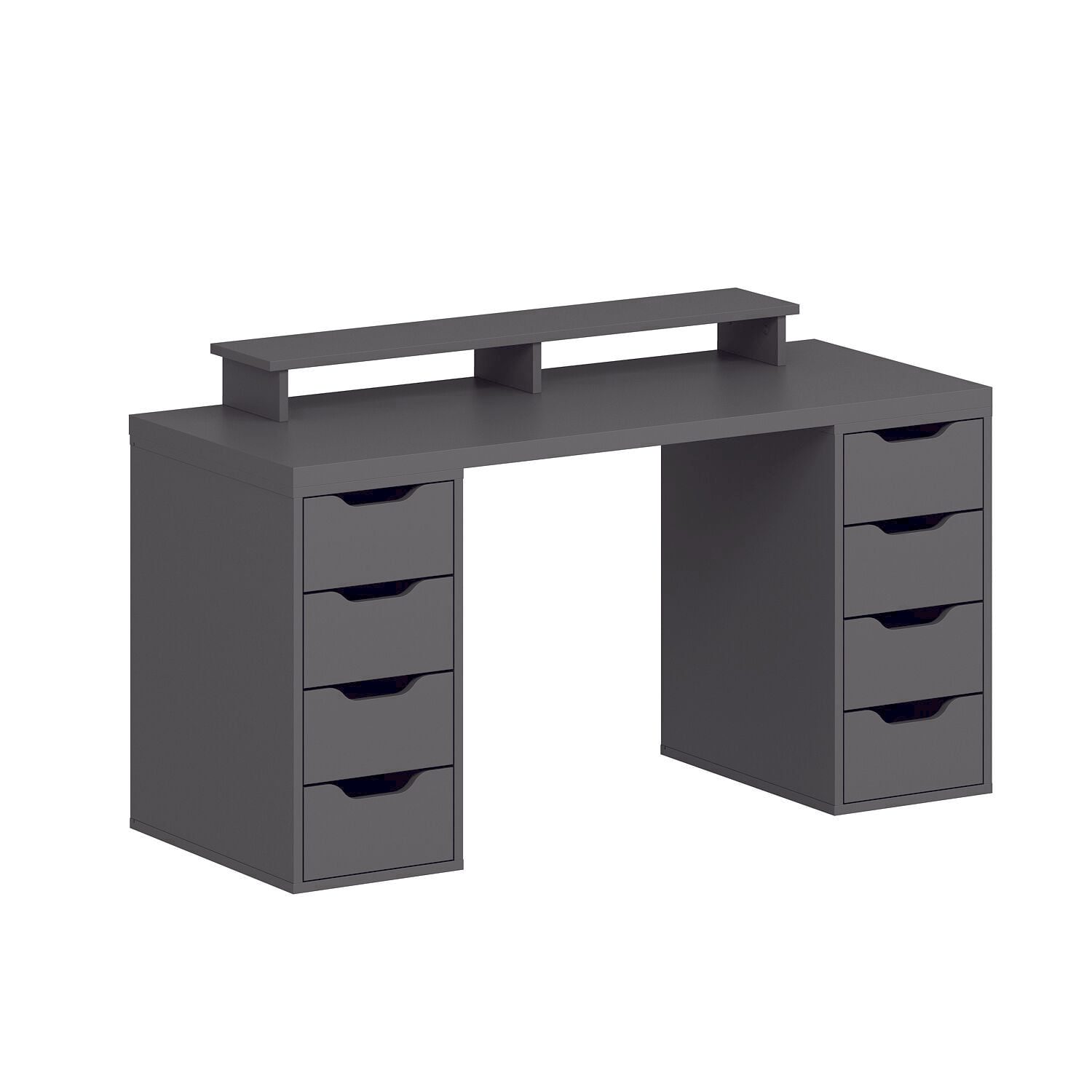 Skrivebord Kalune Design Alen 150 cm (150 x 75 x 60 cm) Antrasitt 8 skuffer - Antrasitt