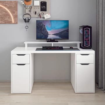Skrivebord Kalune Design Alen 150 cm (150 x 75 x 60 cm) Hvit 2 skuffer 2 skap - Hvit - Møbler - Bord - Kontorbord - Skrivebord