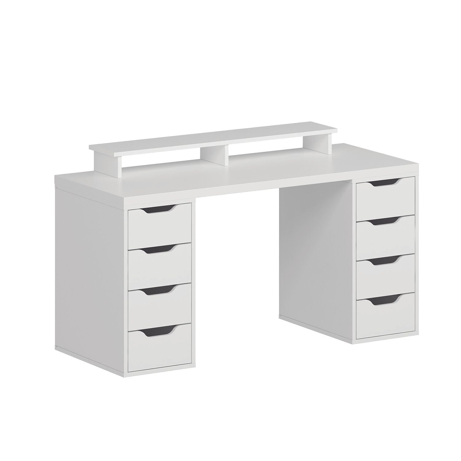 Skrivebord Kalune Design Alen 150 cm (150 x 75 x 60 cm) Hvit 8 skuffer - Hvit