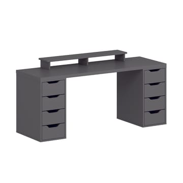Skrivebord Kalune Design Alen 180 cm (180 x 75 x 60 cm) Antrasitt 8 skuffer - Antrasitt - Møbler - Bord - Kontorbord - Skrivebord