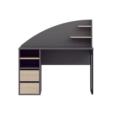 Skrivebord Kalune Design Mirel (120 x 120 x 60 cm) Antrasitt valnøtt - Antrasitt/Valnøtt - Møbler - Bord - Kontorbord - Skrivebord