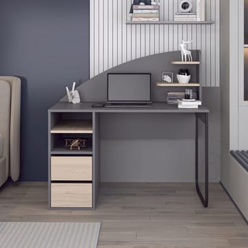 Skrivebord Kalune Design Mirel (120 x 120 x 60 cm) Antrasitt valnøtt - Antrasitt/Valnøtt - Møbler - Bord - Kontorbord - Skrivebord