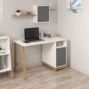 Skrivebord Kalune Design Venaro (120 x 75 x 60 cm) Hvit valnøtt - Hvit og valnøtt - Møbler - Bord - Kontorbord - Skrivebord