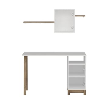 Skrivebord Kalune Design Venaro (120 x 75 x 60 cm) Hvit valnøtt - Hvit og valnøtt - Møbler - Bord - Kontorbord - Skrivebord