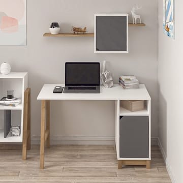 Skrivebord Kalune Design Venaro (120 x 75 x 60 cm) Hvit valnøtt - Hvit og valnøtt - Møbler - Bord - Kontorbord - Skrivebord