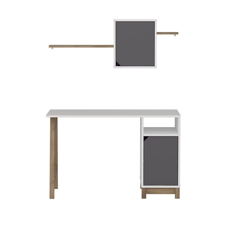 Skrivebord Kalune Design Venaro (120 x 75 x 60 cm) Hvit valnøtt - Hvit og valnøtt - Møbler - Bord - Kontorbord - Skrivebord