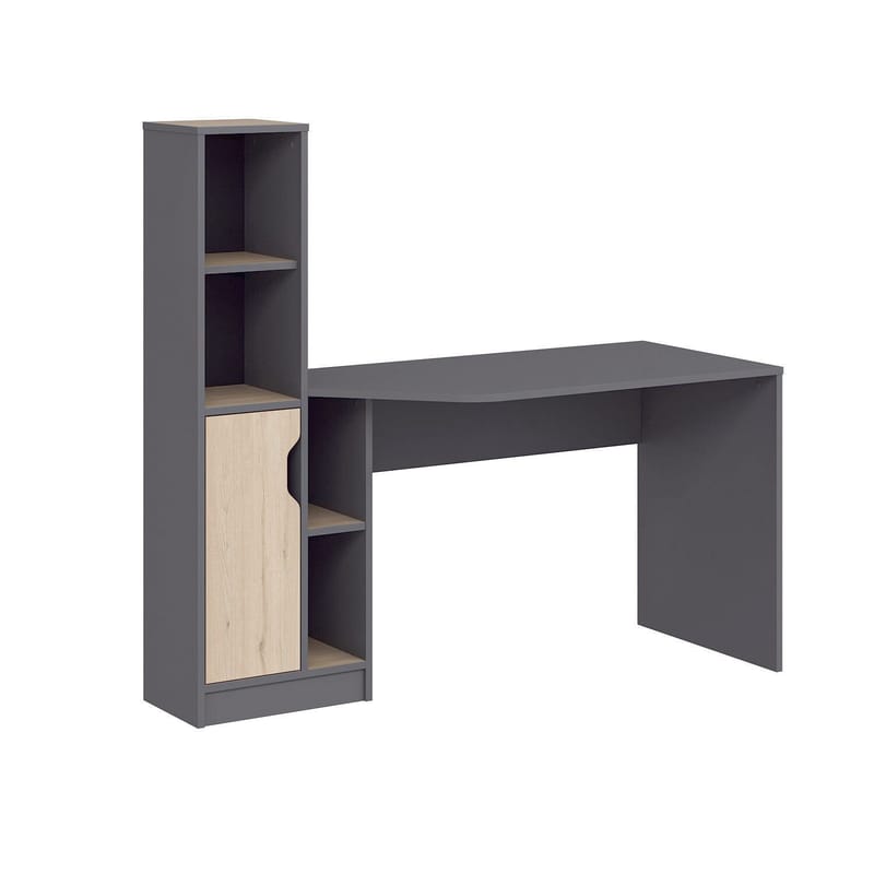 Skrivebord Kalune Design Viora (150 x 140 x 60 cm) Antrasitt valnøtt - Antrasitt/Valnøtt - Møbler - Bord - Kontorbord - Skrivebord