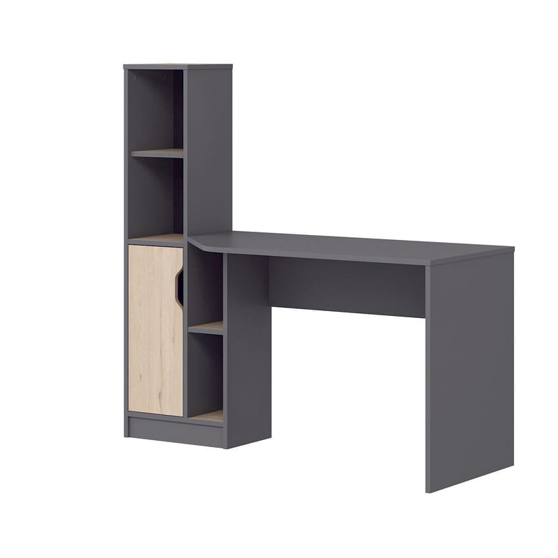 Skrivebord Kalune Design Viora (150 x 140 x 60 cm) Antrasitt valnøtt - Antrasitt/Valnøtt - Møbler - Bord - Kontorbord - Skrivebord