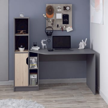 Skrivebord Kalune Design Viora (150 x 140 x 60 cm) Antrasitt valnøtt - Antrasitt/Valnøtt - Møbler - Bord - Kontorbord - Skrivebord