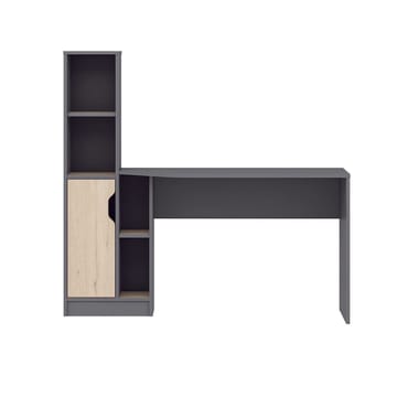 Skrivebord Kalune Design Viora (150 x 140 x 60 cm) Antrasitt valnøtt - Antrasitt/Valnøtt - Møbler - Bord - Kontorbord - Skrivebord