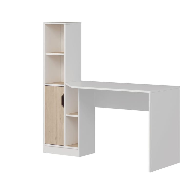 Skrivebord Kalune Design Viora (150 x 140 x 60 cm) Hvit valnøtt - Hvit og valnøtt - Møbler - Bord - Kontorbord - Skrivebord
