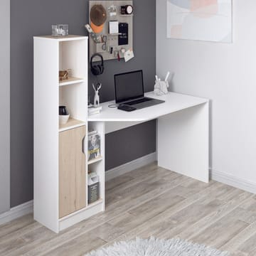 Skrivebord Kalune Design Viora (150 x 140 x 60 cm) Hvit valnøtt - Hvit og valnøtt - Møbler - Bord - Kontorbord - Skrivebord