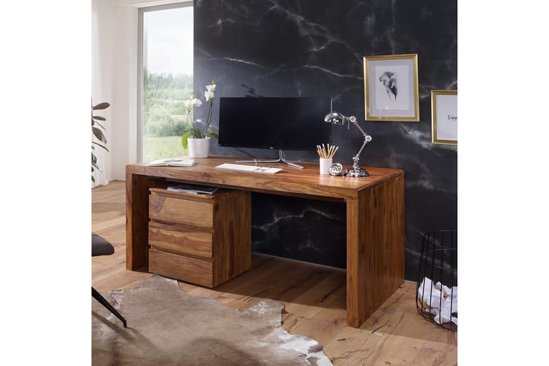Kanaria Skrivebord 120 cm - Brun - Møbler - Bord - Kontorbord - Skrivebord