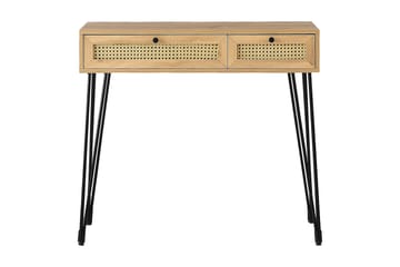 Karosta Skrivebord 105 cm med Oppbevaring 2 Skuffer - Natur/Svart - Møbler - Bord - Kontorbord - Skrivebord