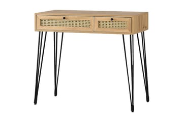 Karosta Skrivebord 105 cm med Oppbevaring 2 Skuffer - Natur/Svart - Møbler - Bord - Kontorbord - Skrivebord