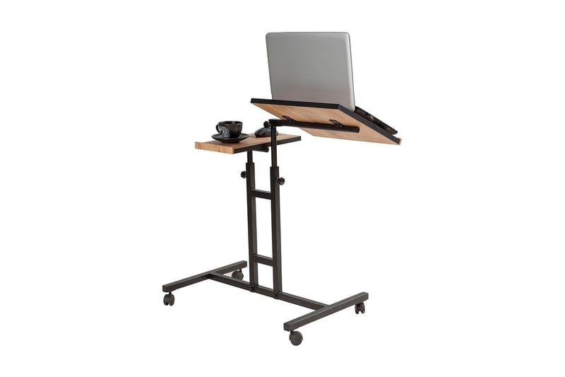 Kaulia StåSkrivebord 67 cm Små Bilder - Tre/natur/Svart - Møbler - Bord - Kontorbord - Skrivebord - Hev og senkbart skrivebord