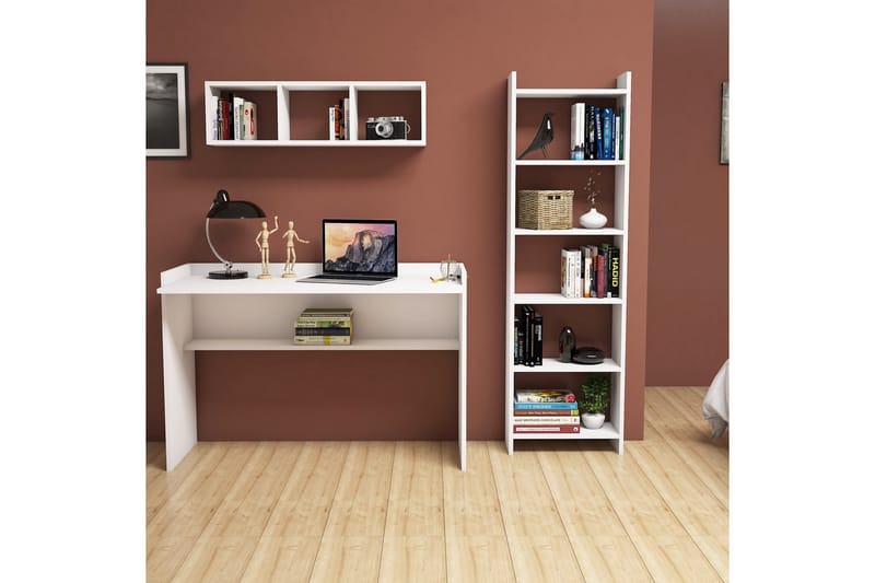 Kazeck Kontormøbler 118 cm - Hvit - Møbler - Bord - Kontorbord - Skrivebord