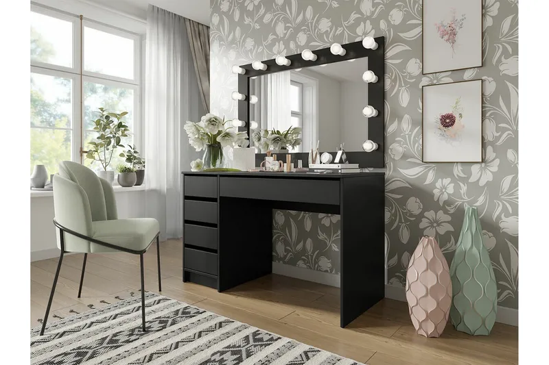 Kintore Skrivbord 120 cm Black - Møbler - Bord - Kontorbord - Skrivebord