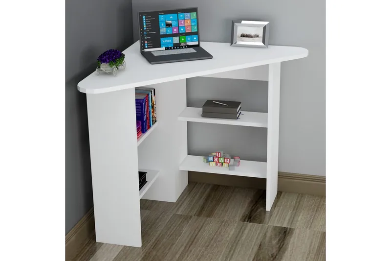 Kiolbassa Skrivebord 94 cm - Hvit - Møbler - Bord - Kontorbord - Skrivebord - Hjørneskrivebord