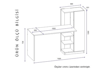 Klul Skrivebord 120 cm - Antrasitt - Møbler - Bord - Kontorbord - Skrivebord
