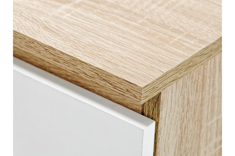 Kubana Skrivebord 130 cm med Oppbevaringsskuffer - Grå/Hvit - Møbler - Bord - Kontorbord - Skrivebord