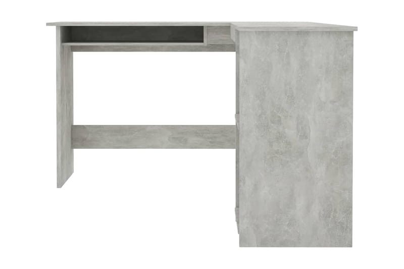 L-formet hjørneskrivebord betonggrå 120x140x75 cm sponplate - Møbler - Bord - Kontorbord - Skrivebord