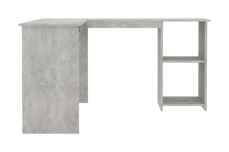 L-formet hjørneskrivebord betonggrå 120x140x75 cm sponplate - Møbler - Bord - Kontorbord - Skrivebord
