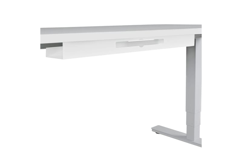 Lanndon Kabelholder Skrivebord - Hvit - Møbler - Bord - Kontorbord - Skrivebord