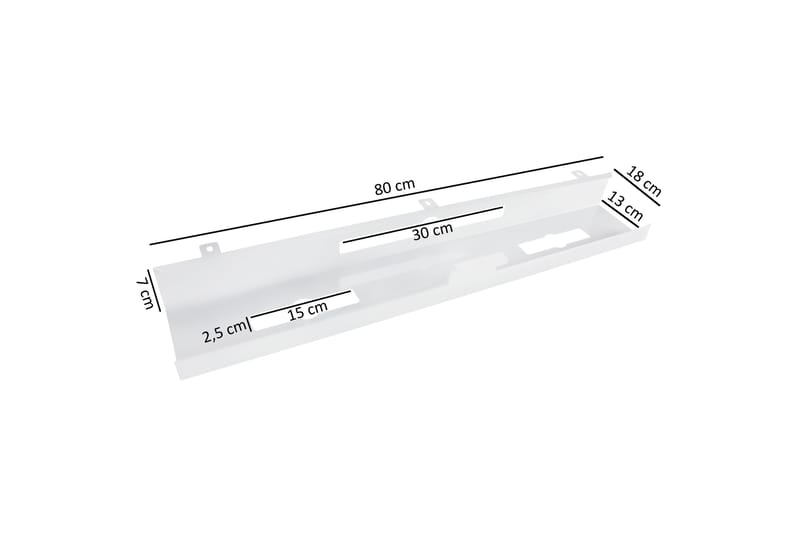 Lanndon Kabelholder Skrivebord - Hvit - Møbler - Bord - Kontorbord - Skrivebord