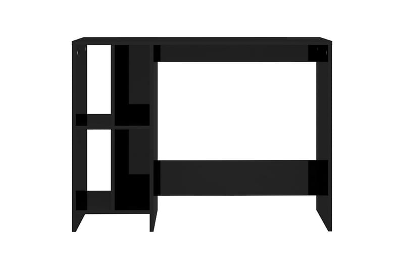 Laptopbord høyglans svart 102,5x35x75 cm sponplater - Svart - Skrivebord