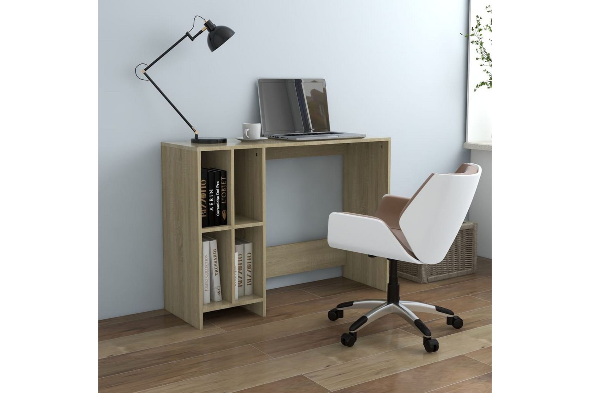 Laptopbord sonoma eik 102,5x35x75 cm sponplater - Brun - Møbler - Bord - Kontorbord - Skrivebord