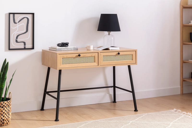 Makwana Skrivebord 107 cm - Naturell - Møbler - Bord - Kontorbord - Skrivebord