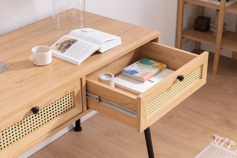 Makwana Skrivebord 107 cm - Naturell - Møbler - Bord - Kontorbord - Skrivebord
