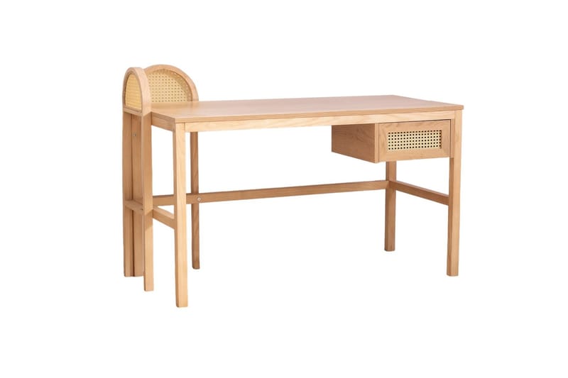 Makwana Skrivebord 130 cm - Naturell - Møbler - Bord - Kontorbord - Skrivebord