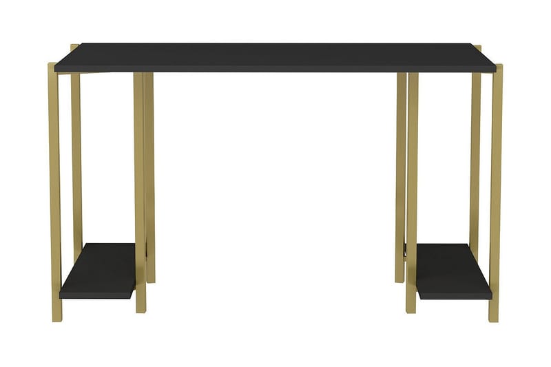 Malem Skrivebord 60x73,8x125,2 cm med oppbevaring - Gull/Antrasitt - Møbler - Bord - Kontorbord - Skrivebord