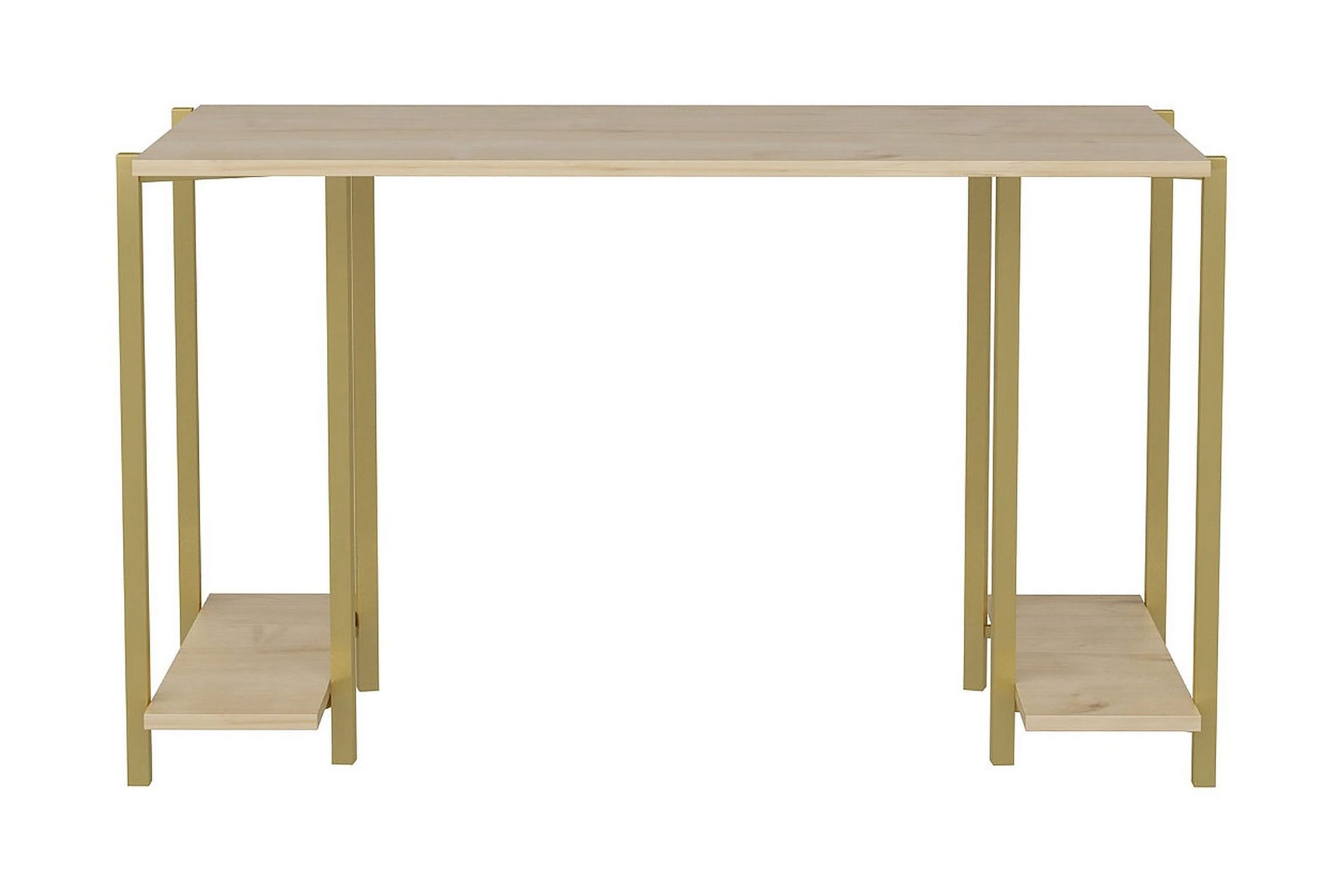 Malem Skrivebord 60x73,8x125,2 cm med oppbevaring - Gull/Brun - Møbler - Bord - Kontorbord - Skrivebord