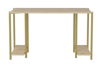 Malem Skrivebord 60x73,8x125,2 cm med oppbevaring - Gull/Brun - Møbler - Bord - Kontorbord - Skrivebord
