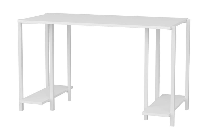 Malem Skrivebord 60x73,8x125,2 cm med oppbevaring - Hvit - Skrivebord
