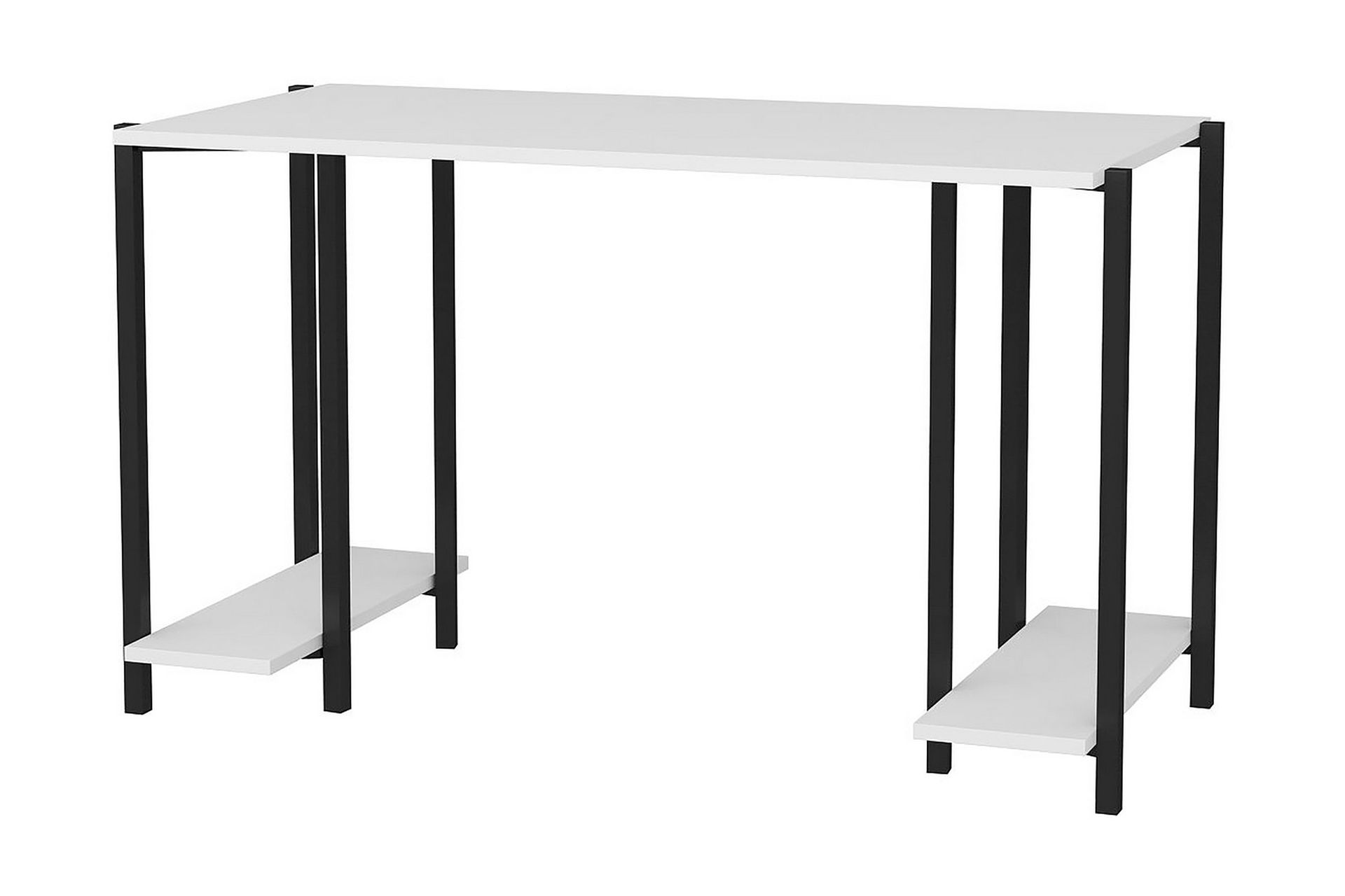 Malem Skrivebord 60x73,8x125,2 cm med oppbevaring - Svart/Hvit - Møbler - Bord - Kontorbord - Skrivebord