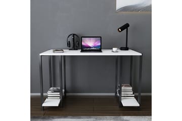 Malem Skrivebord 60x73,8x125,2 cm med oppbevaring - Svart/Hvit - Møbler - Bord - Kontorbord - Skrivebord
