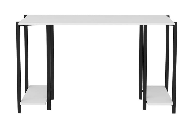 Malem Skrivebord 60x73,8x125,2 cm med oppbevaring - Svart/Hvit - Skrivebord