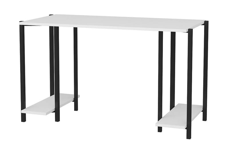 Malem Skrivebord 60x73,8x125,2 cm med oppbevaring - Svart/Hvit - Møbler - Bord - Kontorbord - Skrivebord