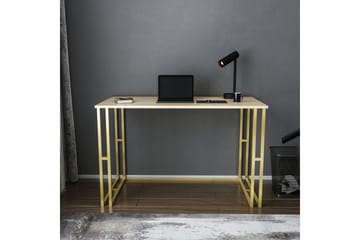 Malem Skrivebord 60x74,8x120 cm - Gull/Brun - Møbler - Bord - Kontorbord - Skrivebord