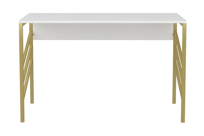 Malem Skrivebord 60x74,8x120 cm - Gull/Hvit - Skrivebord