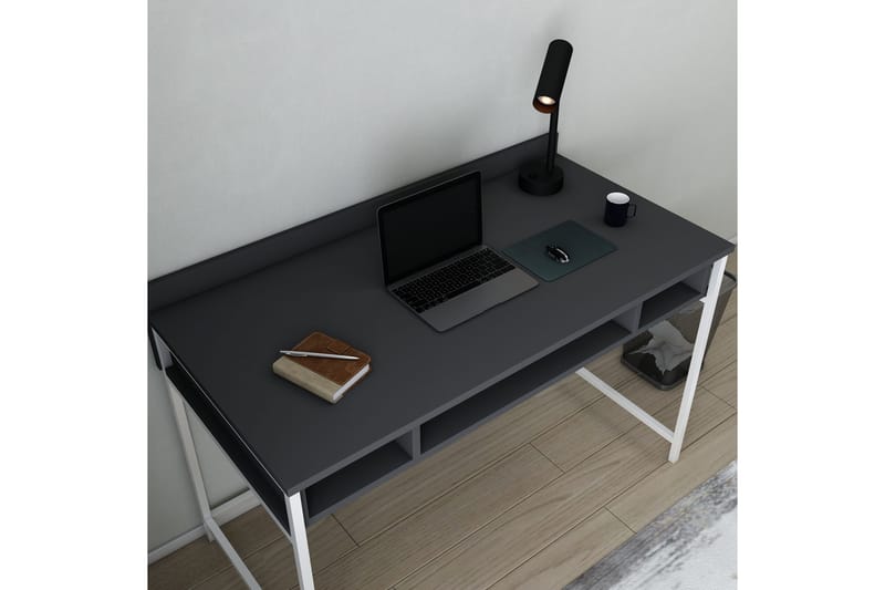 Malem Skrivebord 60x74,8x120 cm med oppbevaring - Hvit - Skrivebord