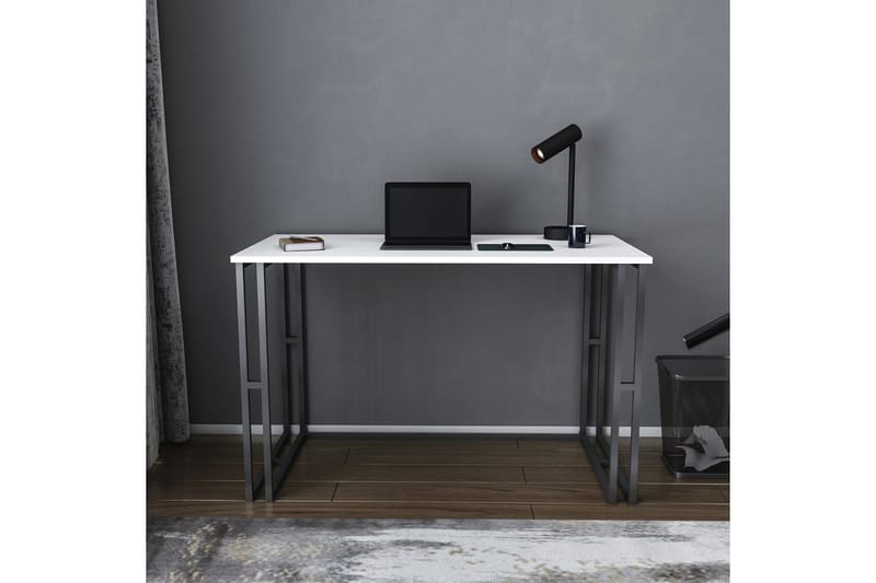 Malem Skrivebord 60x74,8x120 cm - Svart/Hvit - Møbler - Bord - Kontorbord - Skrivebord